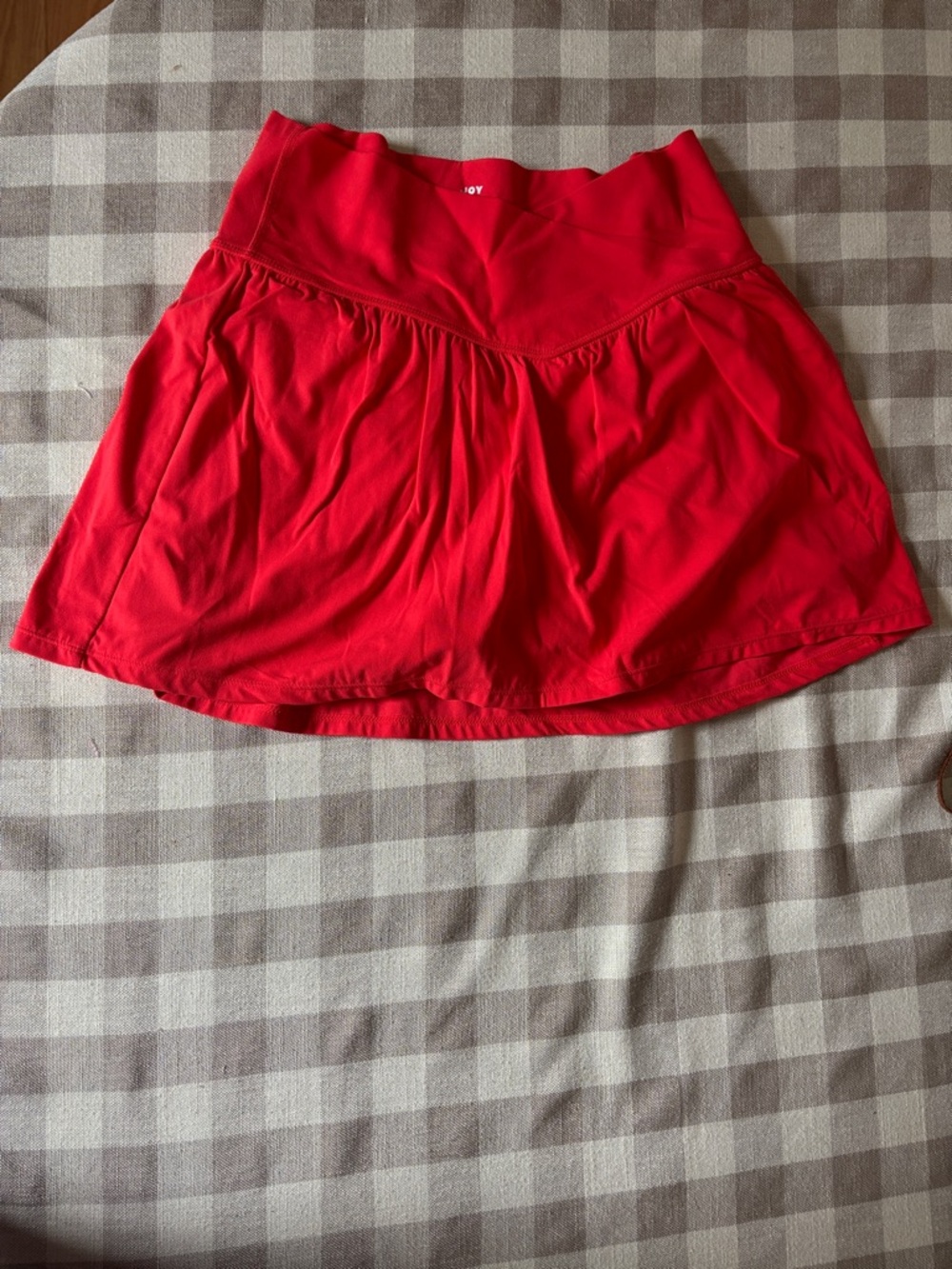 JoyLab Bright Red Circle Skater Skirt with V-Waist